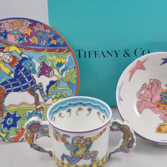 Tiffany and co sales baby plate set